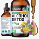 BIO KRAUTER Alkoholi Detox Tincture - Maksa Cleanse Formula - Milk Thistle & Voikukka - Maksa Detox Liquid Extract - Alkoholiton ja sokeriton - Vegan Drops 4 Fl.Oz.