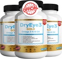 Dry Eye 3 Kulta Omega 3 Krill Oil Extra Strength, 60 Softgels, Dry Eye Support, Ei-GMO, Gluteeniton, Sokeriton (3)