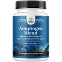 Herbal Adaptogen Mood Support Supplement - Calming Adaptogens Supplement for Stressi & Kortisol Management Ashwagandha Rhodiola Rosea & Maca Root - Vegaani non GMO & Daytime Friendly -180ct