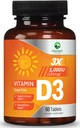 D3-vitamiini 55000iu (125 mcg) Immuunin terveystuki - High Potency D-vitamiinin ravintolisä luun, hampaiden, lihasten - luonnon VIT D, Vegan, Gluteeniton, Vadelma maku - 60 purutablettia