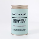 Body & Mind - Pure Organic Lion's Mane & Cordyceps Sienet 12:1 Dual Extract - Focus, Cognition, Energy, Endurance - 100% hedelmänviljelylaitokset - Lisää veteen/teehen/kahviin/smoothies - 125 grammaa