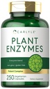 Carlyle Plant Enzymes with Protease, Papain, laktaasi ja bromelain 250 kapselia
