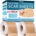 Silicone Scar Sheet (2 rullaa), Medical Grade Silicone Scar Teape, Arpi poisto nauhat akne, Pala arpi C-jakso & Keloid Scars Sheets hoito Sheets - 8 kuukauden tarjonta