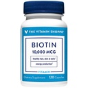 Vitamiini Shoppe Biotin 1000MCG, ravinneaineenvaihdunta Tuki terveille vibrantille hiukset, terve iho ja vahvat kynnet, energian tuotanto (120 kapselia)