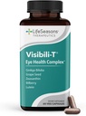 LifeSeasons Visibili-T with Bone Densi-T - Eye Health & Vision Support Supplement - Lutein, Kromi, Porkkanan juuri, Mustikka, Ginkgo Biloba, Rypäleensiemenuute, Lykopeeni, A-vitamiini & more - 120 kapselia