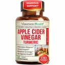 Organic Apple Siideri Viinietikka, jossa Turmeeric Curcumin Supplement & Inkivääri Ruoansulatus, aineenvaihdunta, energia & Joint Support - Organic Turmeric & Apple Siideri Viinietikka Kapselit. 60 Vegaani ei-GMO Caps