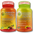 Immunosupport Bundle - Quercetin ja bromelaiinin, C-vitamiinin ja sinkki + liposomaalinen C-vitamiini 1100 mg