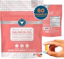 Trident Seafoods Pure Catch Wild Alaskan Fish Oil for Women + D3-vitamiini - Omega-3 Lohikalan Oil Supplement - EPA ja DHA - 60 Count Daily Citrus Soft Gel - Joint Support, ihon ja sydämen terveys