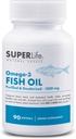 Omega-3 Fish Oil - 1000 mg Puhdistettu ja hajuton Wild Caught Fish with EPA & DHA Fatty Acids .