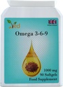 Ved Omega 3-6-9 Food Supplement softgel, Cold Press Pellavaöljy, 1000 mg 90 Soft Gel - 90 päivää.