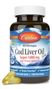 Carlson - Cod Liver Oil, Super 1000 mg + A & D3, Wild Norwegian, kestävästi Lähde, 100 Softgels