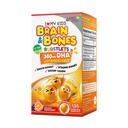 LABO Nutrition I My Kids Brain & Bones Pureskeltava Burstlet, gluteeniton, vahvempi luut ja käyttäytyminen hallinta, 76% Ultra-keskittyneet rTG Form Omega 3 DHA Fish Oil, D3 & K2, Orange