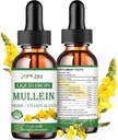 Mullein Drops for Keuhkot, Powerful Lung Cleanse Detox for Smoker, Organic Mullein and Clorophyll Drops for Lungs, Mullein Leaf Extract for Lung & Bronchia ,Respiratory Health, Immuun Boost 2 FL/OZ