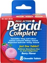 Pepcid Complete Acid Reducer + Antasidi Acid Refluxille, 10 mg fomotidiinia, 800 mg kalsiumkarbonaattia & 165 mg magnesiumhydroksidia/ Heartburn Medicine Tablet, Antasidit Chews, Berry, 8 lla