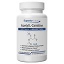 Superior Labs Acetyl L- Carnitine 500 mg, High Potency ALCAR, Pure non-GMO, Zero Synthetic Additives, Maksimaalinen imeytyminen, energia- ja rasva-aineenvaihdunta, aivot, hermojen ja solujen detox- tuki, (200 Veg Caps)