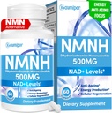 NMNH (Dihydronikotinamidi Mononukleotidi) Vaihtoehtoinen Supplement, 500 mg NAD-lisäaine NAD+ Tasot, anti ikääntyminen, energia, immunisointi, Focus, 60 vegan kapselit