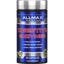 ALLMAX Ruoansulatuskanavan ENZYMES - 90 kapselia - tukee tehostettua ravinteiden digestiota ja optimaalista proteiinin imeytymistä - 11 erittäin aktiivista entsyymiä - 90 annosta
