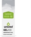 Unived Gel 100 - Vegan Energy Gel Endurance Urheilijat ja pyöräilijät - 100kcal - Suolattu lime - pakkaus 6