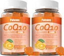 2 pakkausta 500MG CoQ10 täydentää Gummies, Omega-3, Magnesium, B-vitamiini3, Sinkki, Ultra korkea imeytyminen tarjoaa tervettä tukea sydämen, solujen energiaa ja antioksidantteja, 120Cts.