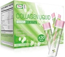 Liquid Collagen for Women, 2500 mg Beauty Collagen Drink with Marine Collagen Peptides Glutatione Anti-Aging, Retain Kosteus, C-vitamiini & Biotin for Skin Revitalization(Pack of 30) - Lemon Flavor