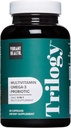 Vibrant Health, Trilogia, probioottinen monivitamiini, jossa on Omega-3, A-, B12-, C-, D3-, E-, Selenium-, Magnesium- ja Sinkkiaine, 30 annosta