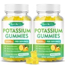 Kalium Citrate Gummies 1000 mg, korkea potenssi Kalium täydentää Gummies aikuisille Naiset ja miehet, Tuki jalat ja lihakset terveys, sokeriton, ananas maku 120