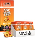 LPS Liquid Collagen & Whey Protein Supplement - ei-GMO Drink, sokeriton - edistää tervettä ihoa ja hiuksia miehille ja naisille, persikka mango, yksi tarjoilu (25 Packets)