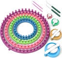 LUEER Pyöreä neule Looms Set Craft Kit Tool koukku neula ja Pompom Maker