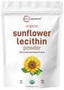 Micro Ingredients Organic Auringonkukkalesitiinijauhe, 1 punta, kestävä maatalous, kylmä Pressed, Rikas fosfatidyylikoliini ja proteiini, Make Liposomaalinen C-vitamiini, Imetys täydentää, ei-GMO
