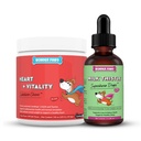 WONDER PAWS Heart + Vitality Supersankari Chews Plus Milk Thistle Drops - koirat Heart Health, verenkierto, maksa- ja immuunituki - sydän + elinkyky 90 Chews - Maito Thistle Drops 2 Ounces