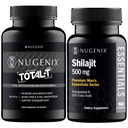 Nugenix Essentials Shilajit ja Total-T Testosteroni Booster miehille