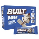Built Bar, Puff Protein Bars, Evästeet 'N Cream Puff, 17g Protein Snacks, On-The-Go Bars, Vain 140 kaloria, 7g sokeria, kollageeni, ei gluteeniton, 12 kreivi