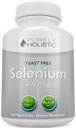 Selenium 200mcg - 365 Vegaanikapselia ei tabletteja - puhdas ja rasvaton L-selenometioniini parempaan imeytymiseen - Kilpirauhasen, sydämen ja immuunijärjestelmän tuki - antioksidantti trace Mineral - valmistettu Yhdysvalloissa