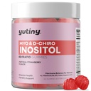 Myo-Inositol & D-Chiro Inositol Gummies, B6-vitamiini B12 & Folaatti naisille, Vegaani, sokeriton, mansikkamaku, 60