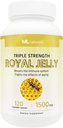 ML Naturals Royal Jelly 1500mg 120 Vihanneskapselit, vastaa 6% (27 mg) 10-HDA. Pakastekuivattu, gluteeniton, NSF- Certified & cGMP- compliant