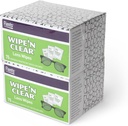 Flent Lens Wipes, Pyyhi 'N Clear, 150 Count, Pre-Moisted, Streak-free, turvallinen lasit, aurinkolasit, Hellävarainen puhdistus, selkeä visio, henkilökohtaisesti kääritty matka & Convenience, valmistettu Yhdysvalloissa