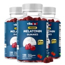 Melatoniini 20mg Gummies - 180 Count - Drug Free - Natural Mansikka maku - Kasvissyöjä, ei-GMO, Gluteenittomat (3 pullot)