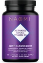 NAOMI Aktivoitu D3-vitamiini 5000 IU (125 mikrog) Täydennys magnesiumin kanssa vahvoihin luuihin, hampaisiin, lihaksiin, immuuni- ja mielialatukiin, ei-muuntogeenisiin aineisiin, gluteeniton, 60 kasviskapselia, 30 päivän ruoka