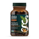 Gaia Herbs Turmeric Supreme Extra Strength - tukee satunnaista turvotusta normaalista pukeutumisesta ja kiehumisesta - Turmeric Curcumin & Black Pepper - 120 Vegan Liquid Phyto-Capsules (yli 120 päivän toimitus)