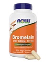 Nyt bromelaiini 500 mg, 200 Veg-kapselia - luonnollinen ananas, proteolyyttinen enzyme-lisä, 2400 GDU