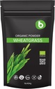 b Organic Wheatgrass Powder, for Detox & Immuniteetti Support, Superfood, Vegan, Rikas kuitu, klorofylli, Mineraalit, Gluteeniton, Raaka, 1lb