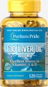 Puritaanit Pride Cod Maksaöljy, 1000 Mg, 120