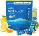Nello Supercalm Drink Mix - Ashwagandha KSM 66, Magnesium Glycinate & L-Theanine Supplement, D3-vitamiini - Ashwagandha juuriuute - Focus- ja rentoutumistuki (20 matkapakkaukset) - sitruunan lime