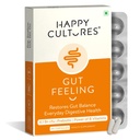 Happy Cultures Gut Feeling Digestion Supplement Unique Blend of Probiootit Daily Digestive Health B-Vitamins Gut Health Suolistossa turvotus, IBS, Digestion Kliinisesti testattu - 30 Veg Kapselit