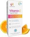 vH olennaiset C-vitamiinin emätin Tabletin - Boric Acid Suppositor Vaihtoehtoinen - Tukee Terve pH ja Eliminoi emättimen Odor Luonnollisesti, Suppositories emättimen terveys 6 Count, 1 Applicator