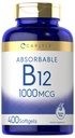 Carlyle-vitamiini B12 1000 mikrog Absorboiva ... 400 Softgels...