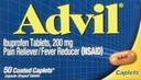 Advil Caplets, 200 mg,50 ist