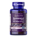 Puritan's Pride Premium Resveratrol Youth GuardTM 250 mg, Ravintolisä immuunijärjestelmälle, antioksidantti, sokeriaineenvaihdunta, veren virtaus ja verisuonitoiminta tuki, 60 Nopea julkaisu Softgels