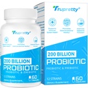 200 miljardia Cfus 12 kanta Probiootti, jossa 3 Organic Prebiootit, Probiootit naisille, Päivittäinen täydentää Immuuni, Gut, Dgestive Health, Skill Stable, Non GMO, 60 Caps (60-päivä tarjonta)