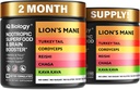 Kava Kava Root Cordyceps Lions Mane Reishi Sieni Supplement, Nootrophic Sienet Kapselit Kava Kava Extract, Sieni vitamiinit naisille, energia sieniä, Ashwagandha, Magnesium - 60 Caps (2 pakkaus)